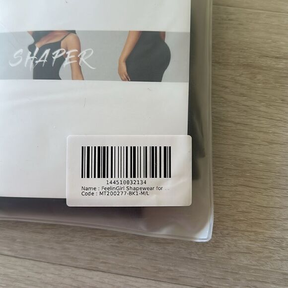 FeelinGirl Butt Lifter Bodysuit Body Shaper, Tummy Control XS-S BLK NWT IN PKG - Picture 3 of 5